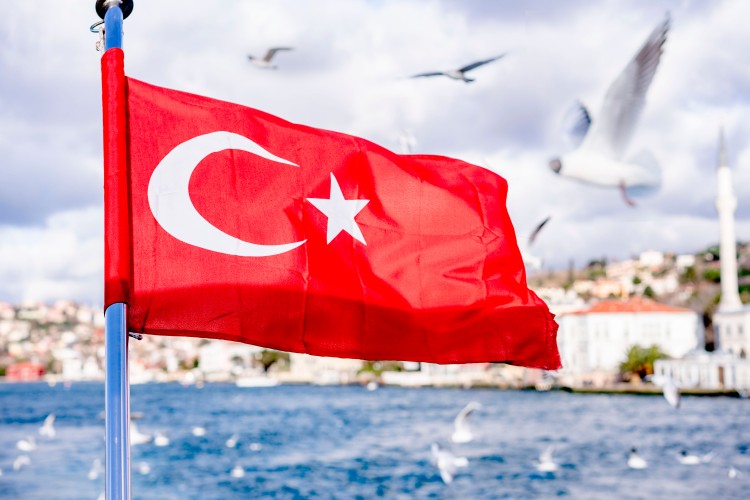 turkish-flag-on-the-blurred-background