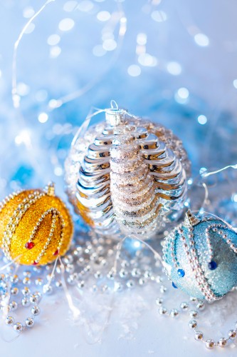 christmas-composition-of-glass-balls-on-a-white-background