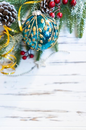 christmas-decorations-on-a-wooden-background