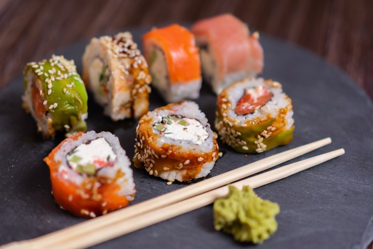 delicious-japanese-sushi-with-food-sticks