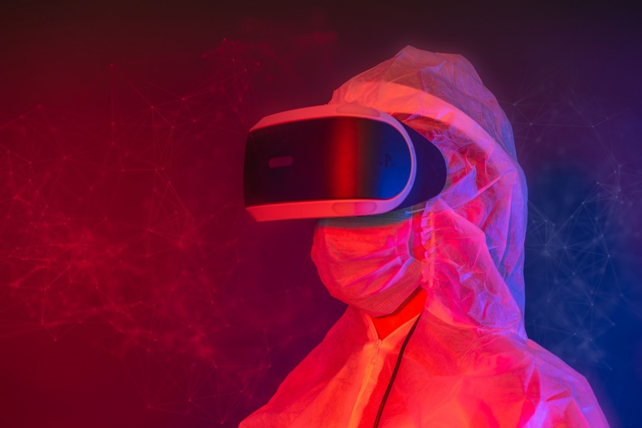 Woman in Protective Clothing and Virtual Reality Glasses