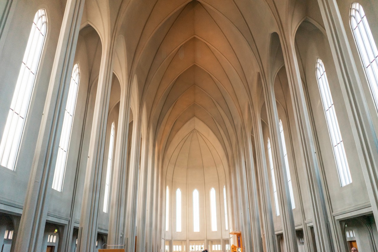 Modern Lutheran church Reykjavik