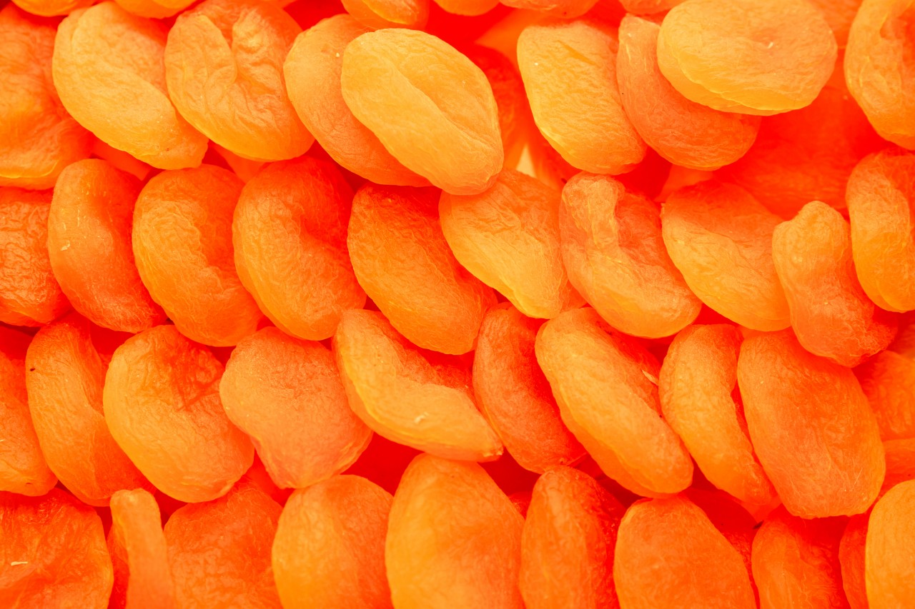 Dried apricots background
