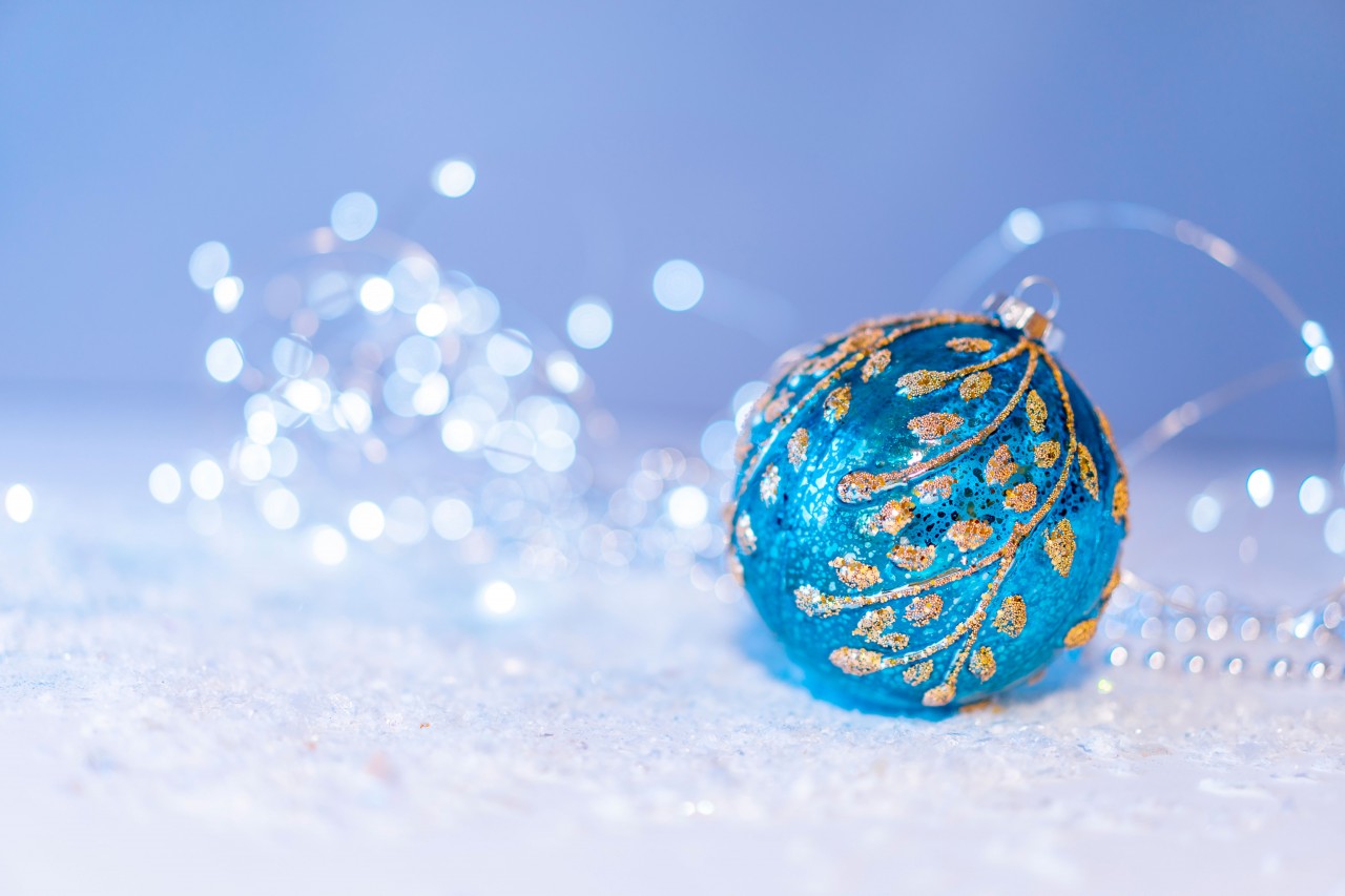 Christmas Glass Ball on a White Background