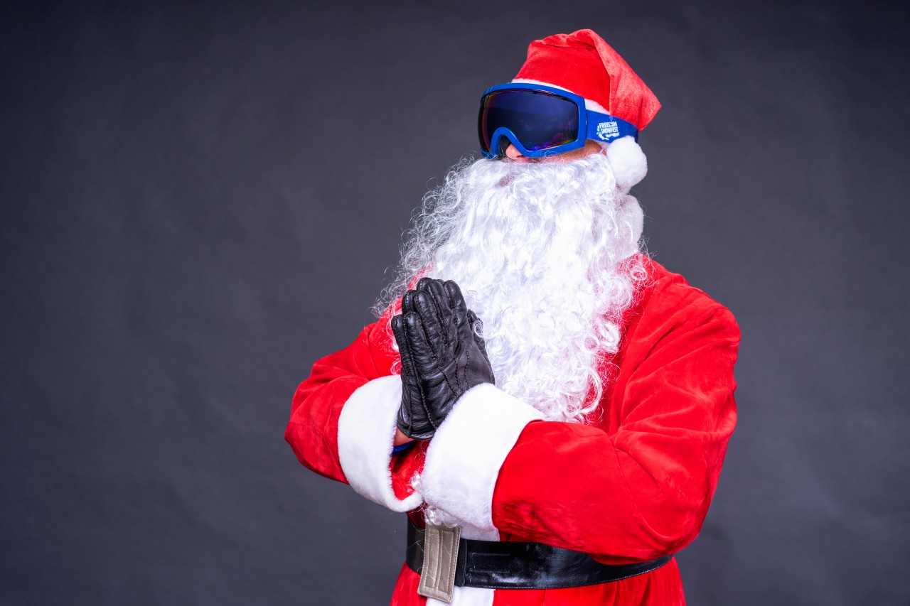 Santa Claus in ski glasses