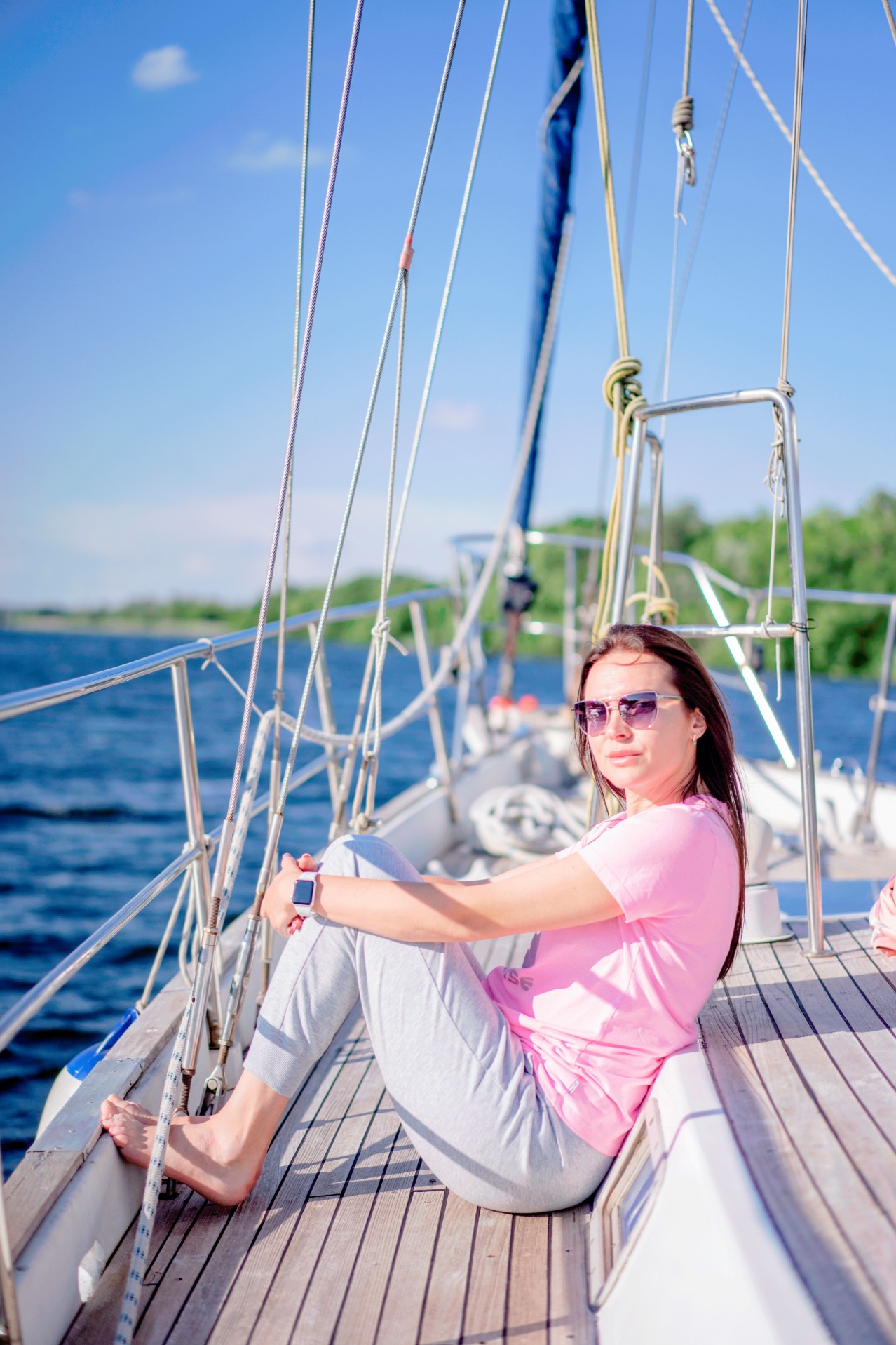 Young Girl on the Deck of a Sailing Boat